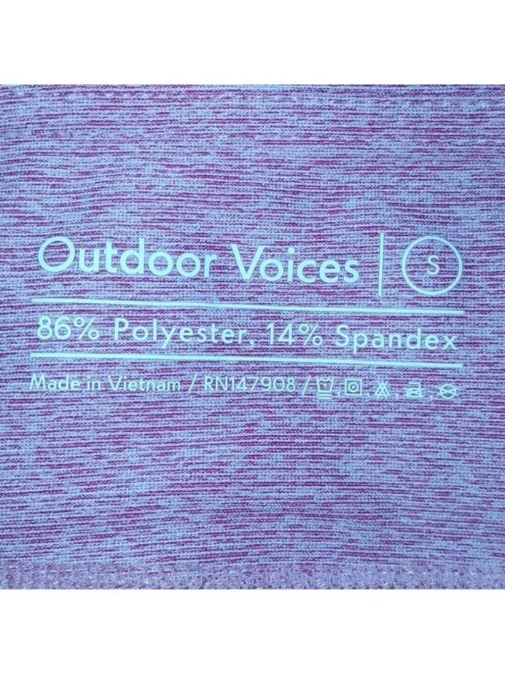 Outdoor Voices Pink Orange Colorblock Biker Shorts - Picture 3 of 3